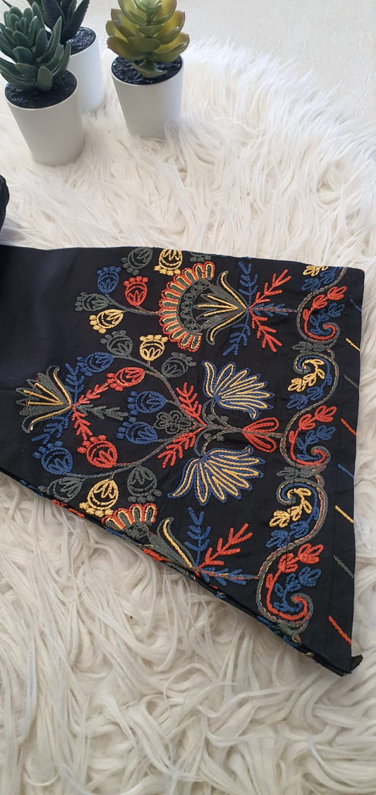Blue Multi Color Embroidery