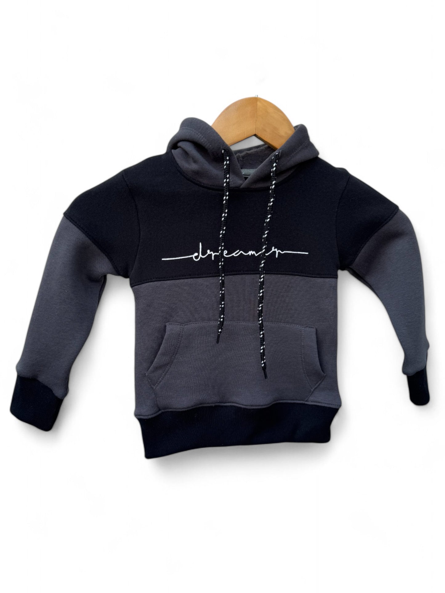 Sleek Black & Grey Hoodie