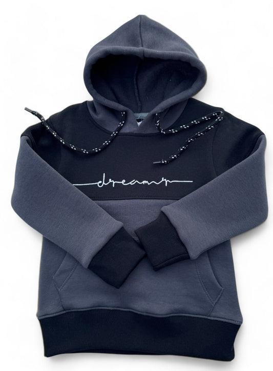 Sleek Black & Grey Hoodie