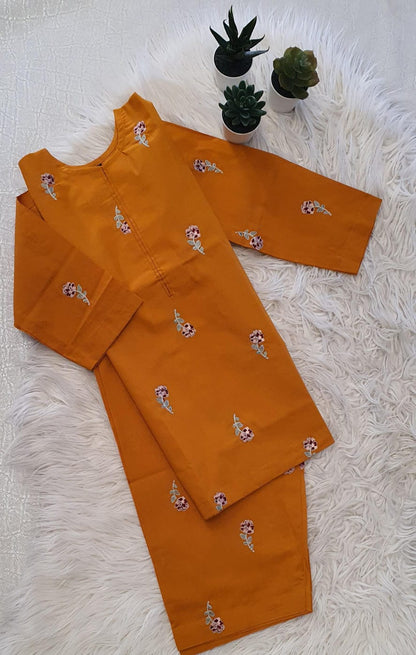 Mustard Yellow Flower 3 PC