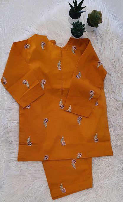 Mustard Yellow Flower 3 PC