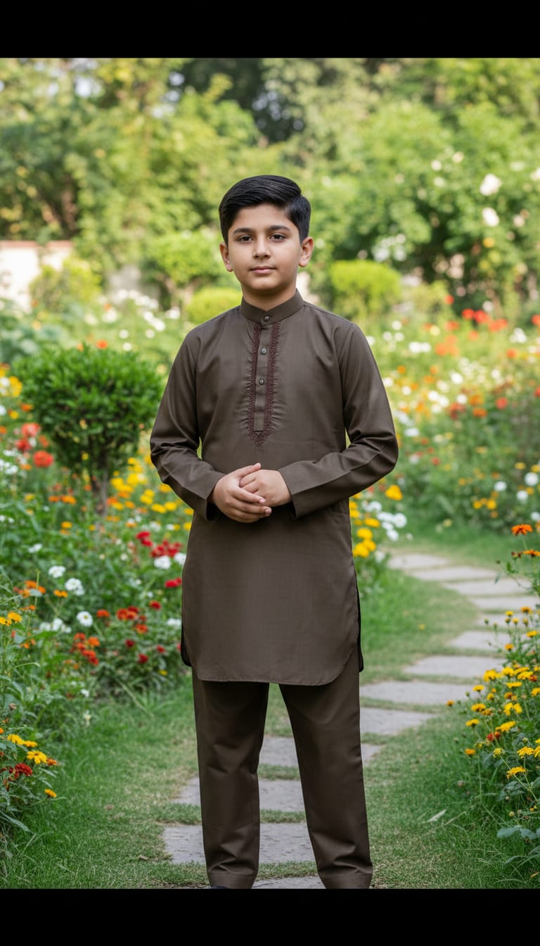 Olive Kurta Shalwar