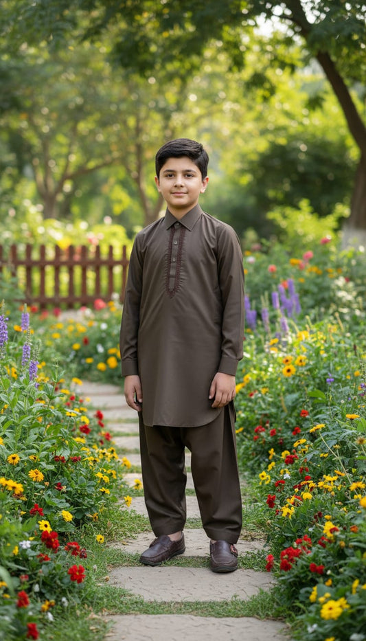 Olive Kurta Shalwar