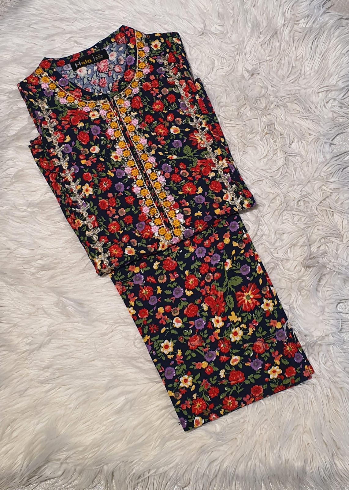 Black Floral print