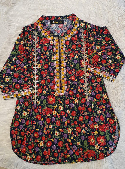 Black Floral print