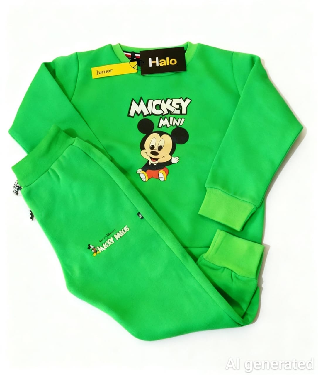 Green Fleece Trouser Set