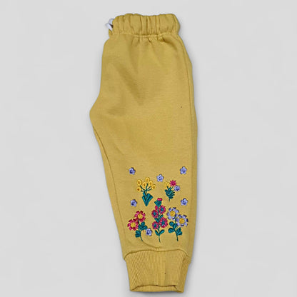 Yellow Floral Track suit