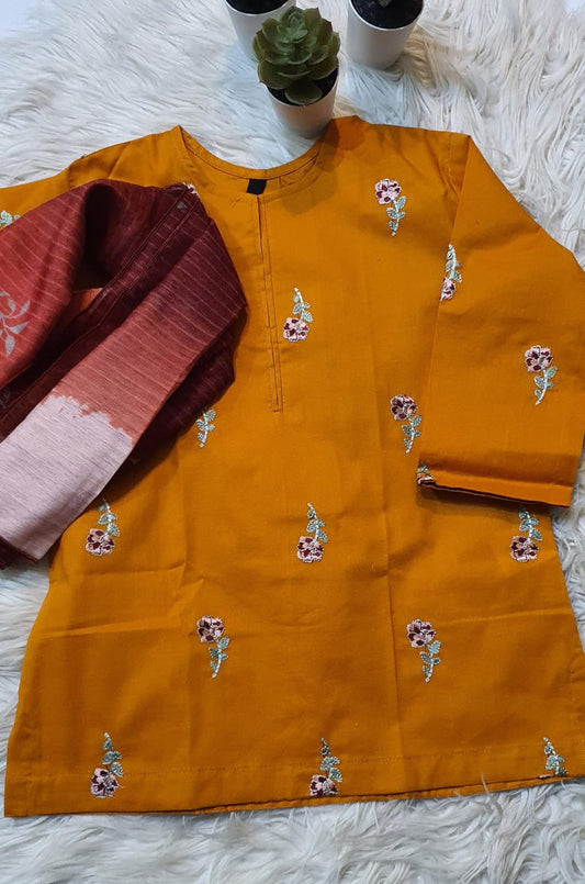 Mustard Yellow Flower 3 PC