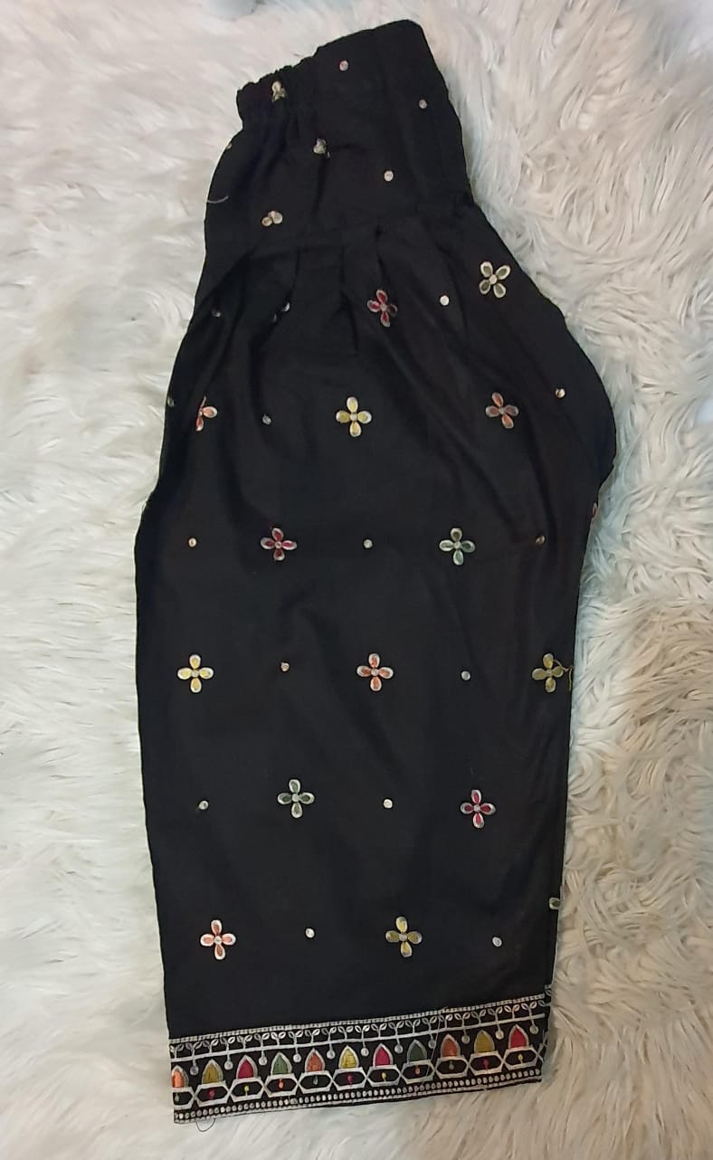 Black Embroidery 3 PC